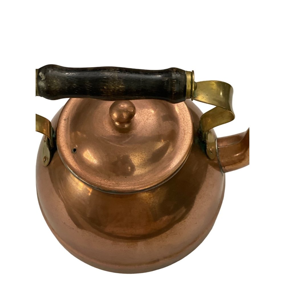 Vintage copper Tea Pot Wodden Handle - Picture 4 of 8